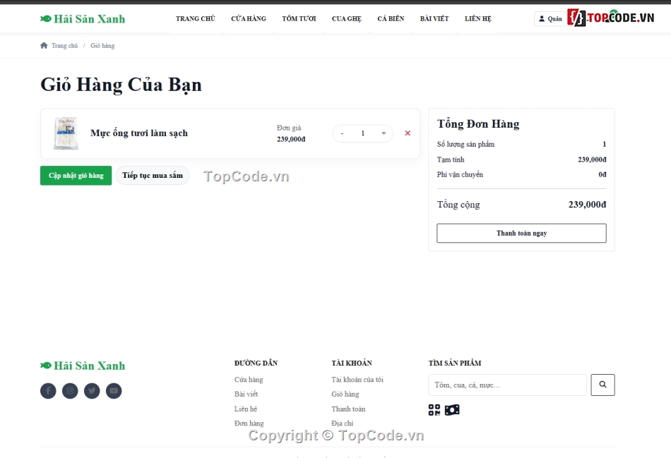 hải sản tươi sống,bán website,bán web